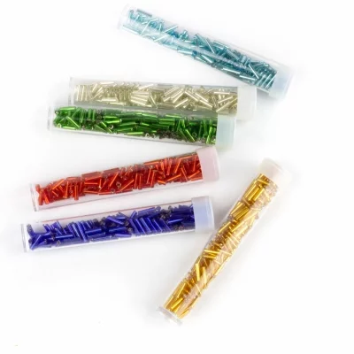 Бисер Alingar, 6 цветов, тубус 5 гр, цена за 1 шт.европодвес, цилиндр "Ассорти" AL6474