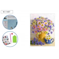 Алмазная мозаика РОМАШКИ, холст 25х30 см (размер выкладки 20х25 см), ОПП-упаковка M-11492