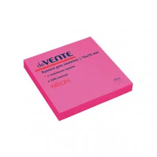 Блок самоклеящийся стикеры 76*76 100л малиновый неон DEVENTE 2010331 581820