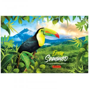 Альбом для рисования 20л А4 на скрепке ArtSpace Путешествия Birds in the jungle 311556