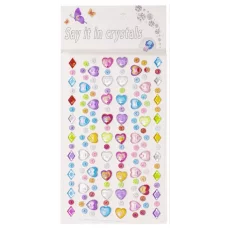 Наклейки-стразы Alingar, акриловые, "Набор сердечек", пакет с европодвесом AL10146