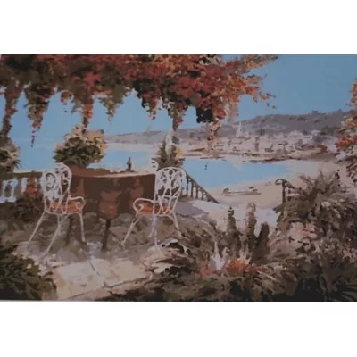 Картина по номерам на холсте 50х40 "Средиземноморский пейзаж" Знайленд КН50401709