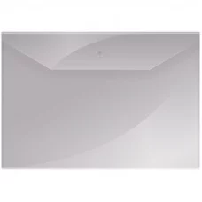 Пaпка-конверт на кнопке А4, 150мкм, прозрачная Спейс 162526