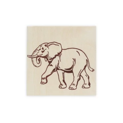 Заготовка деревянная для выжигания. 15х15 см. СЛОН (Арт. НР-8352)