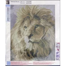 Алмазная мозаика ЛЕВ, холст 25х30 см (размер выкладки 20х25 см), ОПП-упаковка M-11518