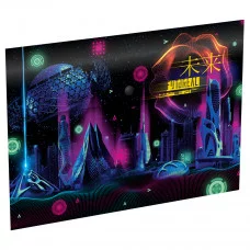 Папка-конверт на кнопке Berlingo "Futureal", 330мкм, с рисунком 352547