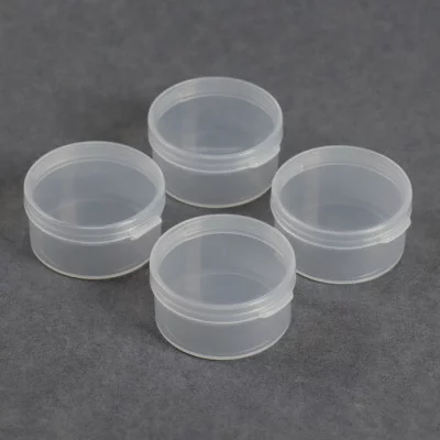 Контейнеры для декора набор 4шт d4*1,9см прозрач пакет QF 7145356