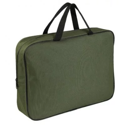 Папка на молнии А4 ХАКИ (П-1520) с ручками, внут.карман, 350х265x45мм П-1520