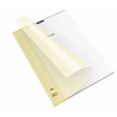 Тетрадь общая ученическая с пластиковой обложкой на скобе ErichKrause Классика CoverPrо fizzy Pastel желтый А4 96 листов клетка 56415