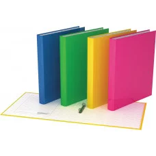 Папка на 2 кольца/ламин 24/16/О ERICH KRAUSE "Neon" голуб 39056 310253