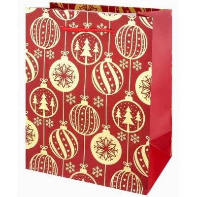 Dream cards Пакет подарочный с мат.лам. и тис.фол.18х23х10 см (M) Золотистые шары 190г ППК-2294