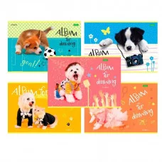 АЛЬБОМ для рисования 20л А4 1шт на скобе серия -Хвостатые истории- 067282 Аль2189