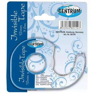 Клейкая лента канцелярская на диспенсере 12*6 невидимый CENTRUM 80154 361947