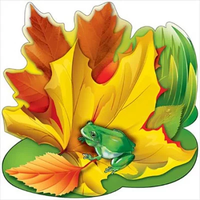 Украшение на скотче "Листья и лягушка" А5 Праздник 01248