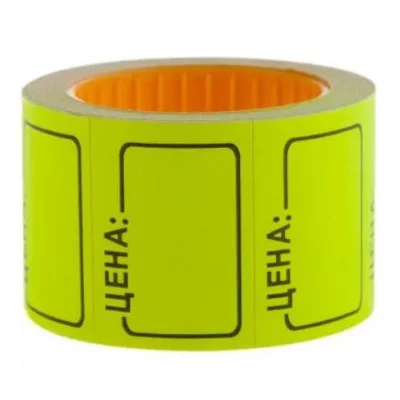 Ценник средний OfficeSpace, 35*25мм, желтый, 200шт./рулон Spt_4186