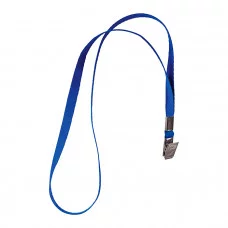 Лента для бейджа текстильная 40 см с металлическим клипом, синяя 4010700
