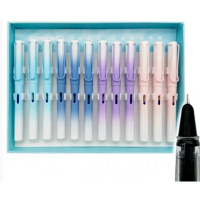 Ручка перьевая 1шт DE-371 "Пиши-стирай" (син) 0,5мм, корпус градиент 330250