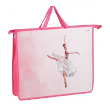 Папка для рисунков и труда БАЛЕРИНА В ТАНЦЕ А3 молния сверху пластик ПТР-1820