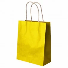 Пакет подарочный 1шт 18*23*10см MESHU, крафт, желтый 354557