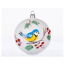 Елочное украшение, шар Ш6 95мм "Рябинка" С308