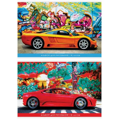 Альбом для рисования 16л А4 на скрепке ArtSpace Техника Street style 280703