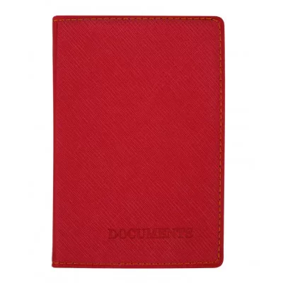 Обложка для автодокументов OfficeSpace "Denim", экокожа, коралл 358402