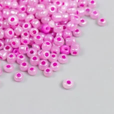 Бисер круглый 6/0 "Розово-сиреневый перламутр" 20 гр   9113708
