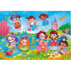 Пазл листовой на подложке. Сказочные феи. 24 детали. 29,5х21 см. ГЕОДОМ