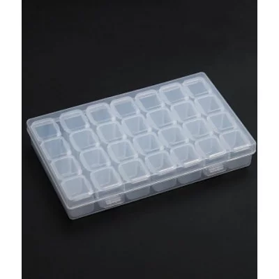 Органайзер д/декора 14блок по 4секц в конт (56яч) 21*17,5*2,7см прозрач пакет накл QF 5053065