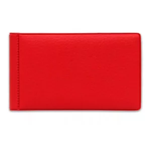 Визитница горизонтальная, мягкая экокожа МАТОВАЯ АЛАЯ Станд 20 листов 40 к ВЦ-9779