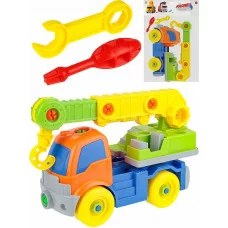 Машина-конст. Строительный Кран 36х11,5х18,5 см, в наб.отвертка и развод.ключ,в пак. 1932695