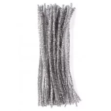 Проволока синельная для творчества "Блестящая", серебряная, 30 шт., 0,6х30 см, ОСТРОВ СОКРОВИЩ, 661544