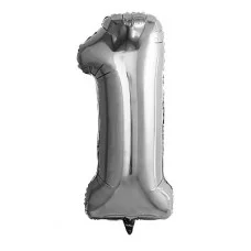 Шар Agura Цифра 1 Серебро (32\'/81 см, шт) 759271