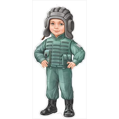 Плакат фигурный А3 Империя Поздравлений Мальчик-танкист 59502