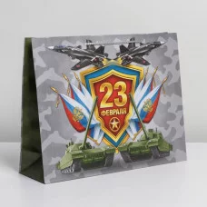 Пакет ламинированный горизонтальный «Танки и самолёты», L 40 × 31 11.5 см 6631920