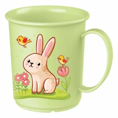 Кружка детская с декором 180мл салатовый 48591