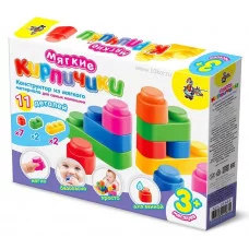 Конструктор Мягкие кирпичики 11 дет 3 мес+ 01583
