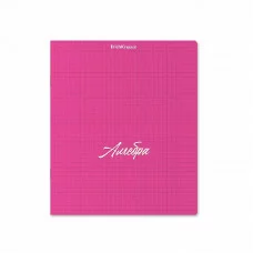 Тетрадь общая ученическая с пластиковой обложкой на скобе ErichKrause NEON, розовый, АЛГЕБРА, 48 листов, клетка 59567