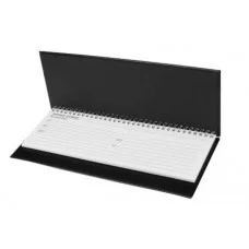 ПЛАНИНГ 56 л. недатир. TOUCH SKIN - DEEP BLACK (56-3198)гребень,кожзам(черный),отстрочка, 300х130мм 56-3198