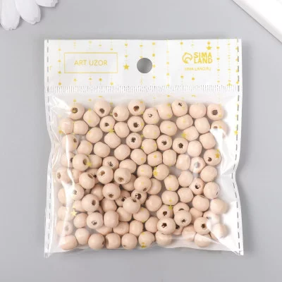 Бусины для творчества дерево "Специи" d-0,8 см, набор 20 гр   9463315