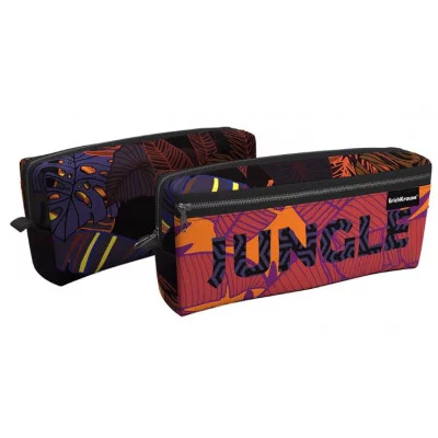 Пенал квадро с двумя отделениями ErichKrause 210x100x50мм Jungle Spirit 60436