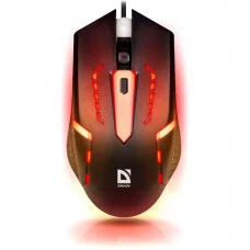 Мышь проводная DEFENDER Flash MB-600L, 800-1200 dpi, 4 кнопки + 1 колесо-кнопка, оптическая, черная, 52600