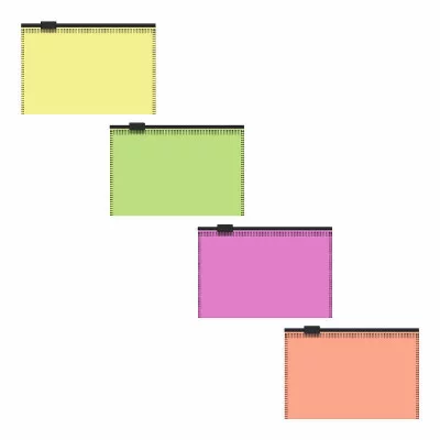 Zip-пакет пластиковый ErichKrause Fizzy Neon, Card Size, полупрозрачный, ассорти 54972