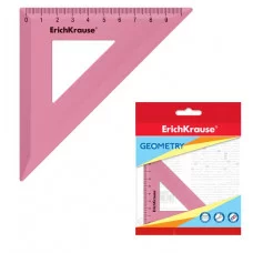 Угольник пластиковый ErichKrause Candy 45°/9см розовый 57886