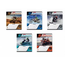 Тетрадь школьная ученическая ErichKrause 5 Elements 18 листов линейка 51422