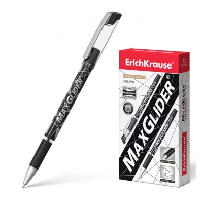 Ручка шариковая ErichKrause MaxGlider® Stick&Grip 0.7, Ultra Glide Technology, цвет чернил черный  45214