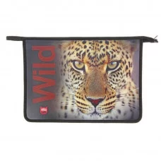 ПТ-83 Грозный леопард-папка д/тетрадей А4 на молнии