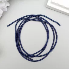 Канитель мягкая, фигурная 2 мм, матовый, темно-синий 5 гр 6908888