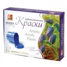 Краски акрил 12цв по 15мл карт упак ЛУЧ 22с1409-08 161637
