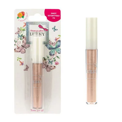 Блеск для губ "эффект перламутровых губ" с ароматом персика, нежный бежевый, 2,7 мл Т20273 614-701